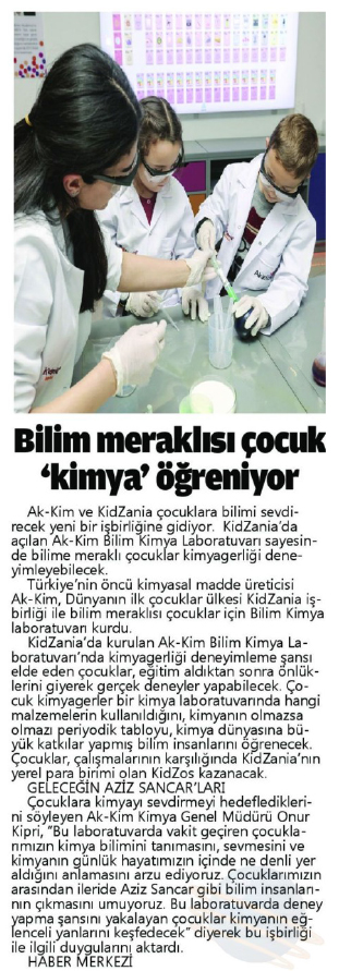 Bilim meraklısı çocuk “kimya” öğreniyor / Anadolu Manşet – 14 Mart 2017
