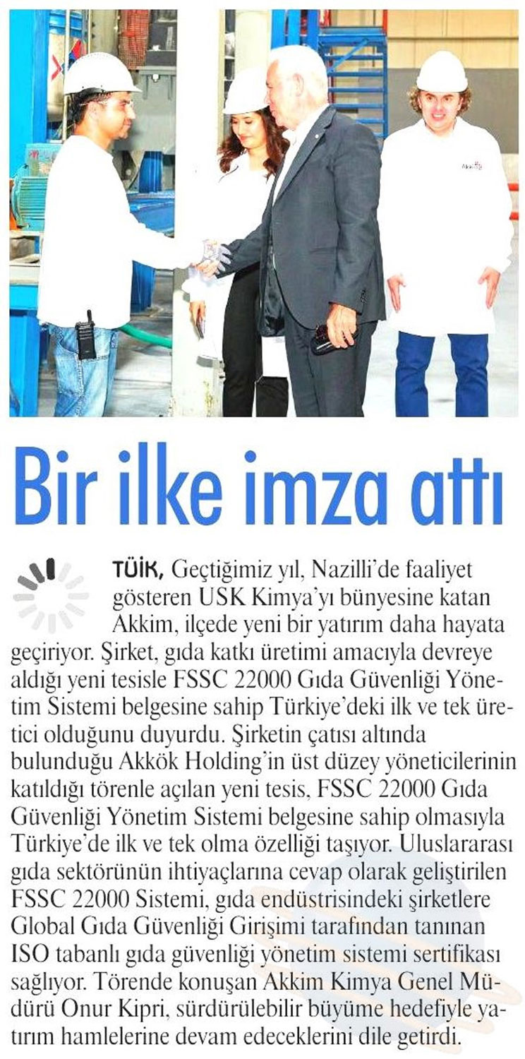 BİR İLKE İMZA ATTI / Gazete Damga – 22 Haziran 2022